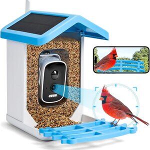 Smart Bird Feeder with Camera Solar Powered & Wireless Outdoor, HD Auto-Capture